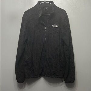 The North Face Black Full Zip Fleece Fuzzy Jacket SZ XL